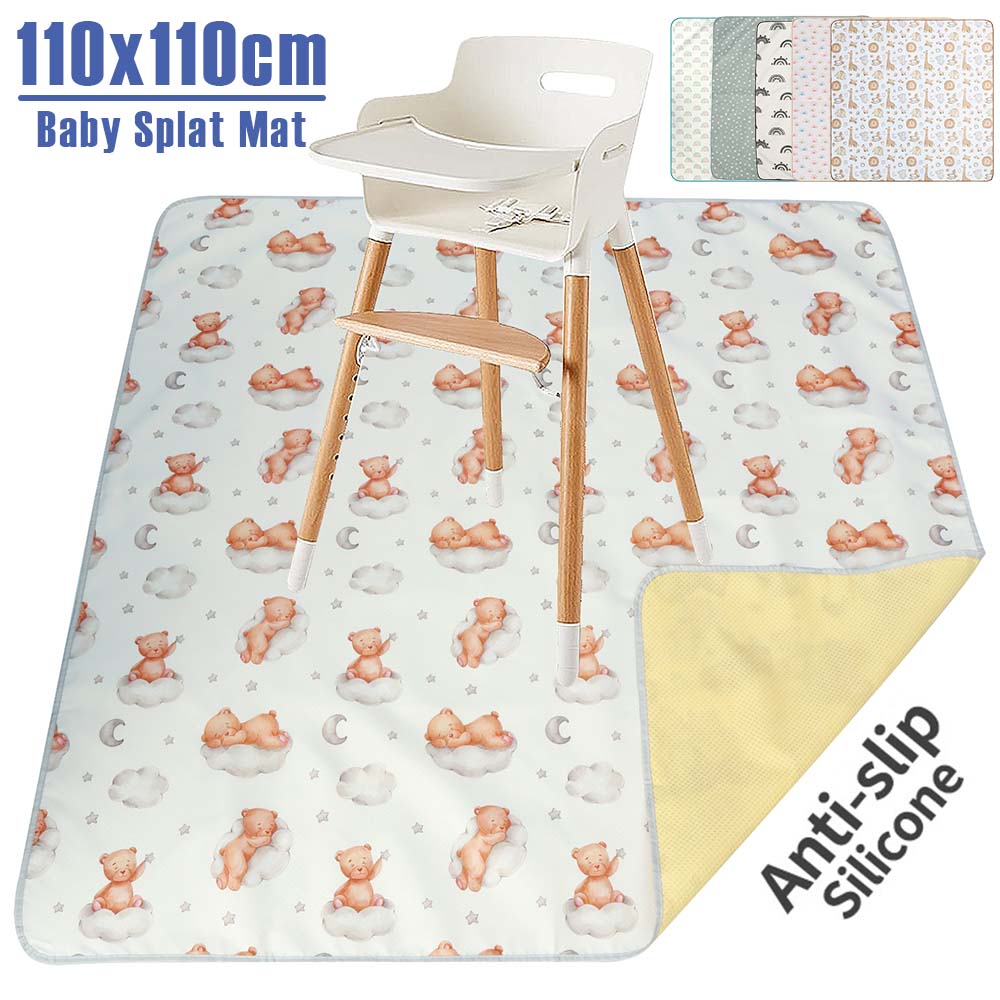 Highchair Splash Mat - Tapete antiderrapante para bebês, tapete para