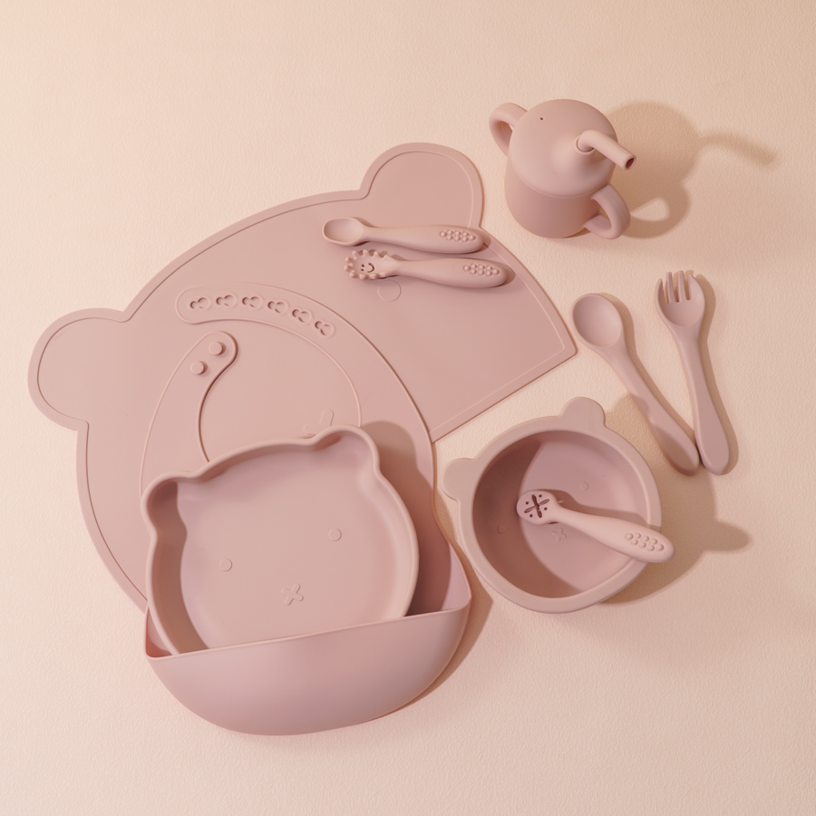 Silicone Suction Bowl - Ajustável Silicone Baby Feeding Set, Babador,