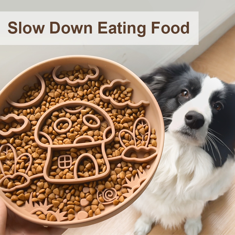 Silicone Suction Bowl - Novo cogumelo cão tigela de comida