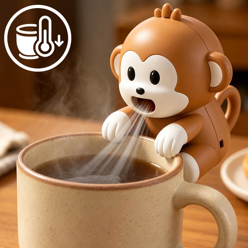 Baby Food Stew - Ventilador Portátil em Forma de Macaco