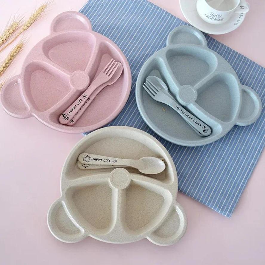Baby Food Menu - Bebê tigela colher garfo conjuntos de