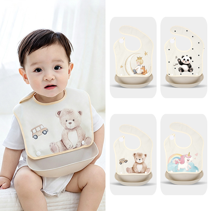 Baby Food Apron - Babador de Alimentação Destacável para Bebês,