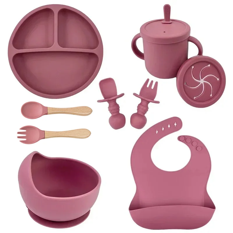 Baby Food Menu - Conjunto de prato infantil de silicone