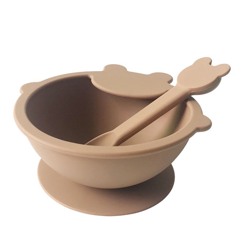 Silicone Suction Bowl - Conjunto de Pratos de Silicone com