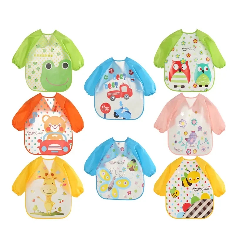 Baby Food Quantity - Babadores de bebê de manga longa