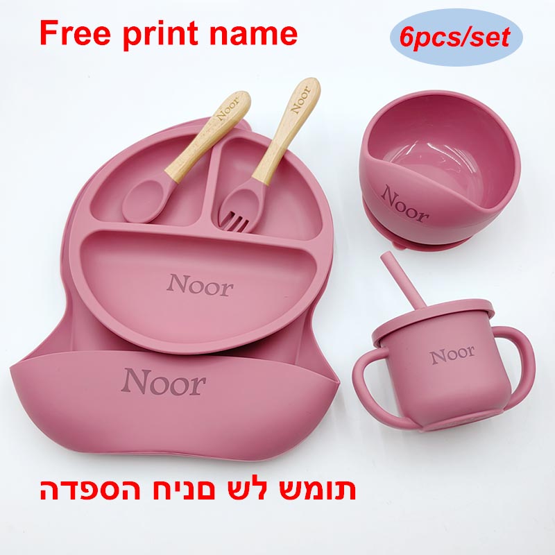 Baby Food Menu - 6 pçs utensílios de mesa de