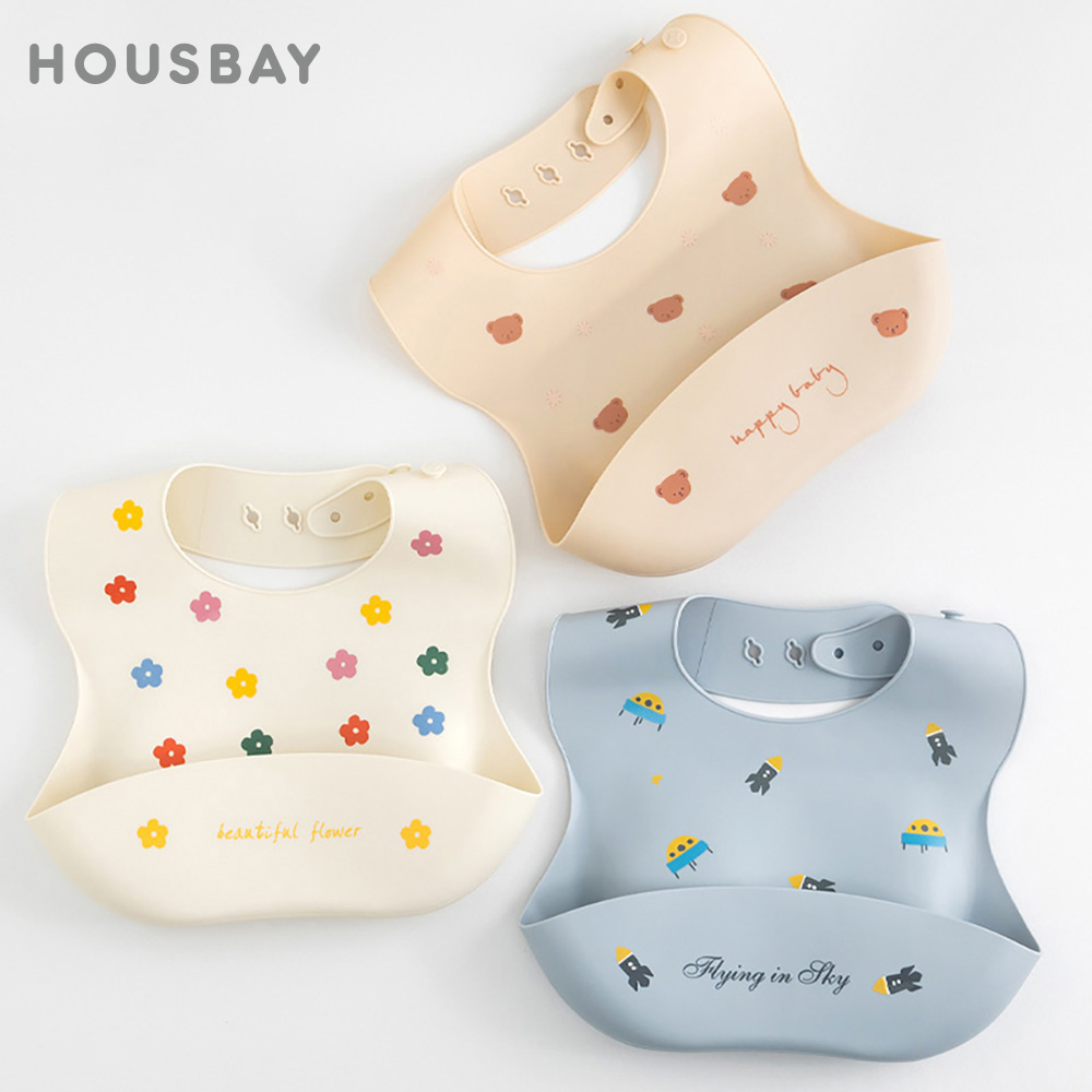 Baby Food Apron - Bebê impermeável macio silicone babadores, lenço
