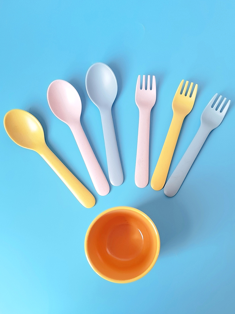 Baby Food With Fiber - Conjunto de Talheres Coreanos de Fibra