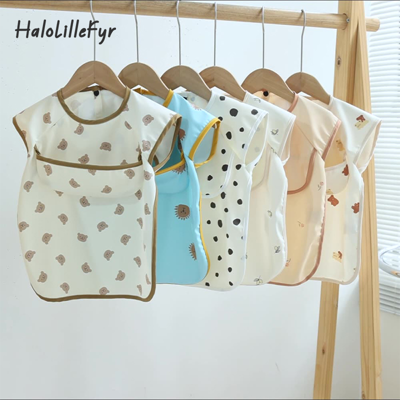 Babadores sem mangas para bebê - Baby Food Apron avaliação e preço