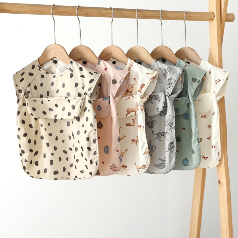 Babadores sem mangas para bebê - Baby Food Apron avaliação e preço