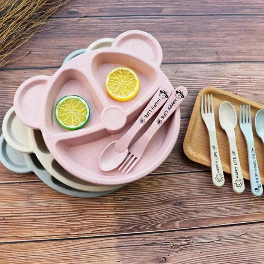 Bebê tigela colher garfo conju - Baby Food Menu avaliação e preço