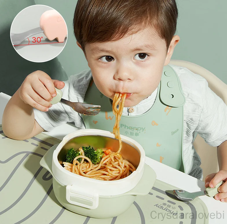 1 conjunto de elefante garfo c - Baby Food In Japan avaliação e preço