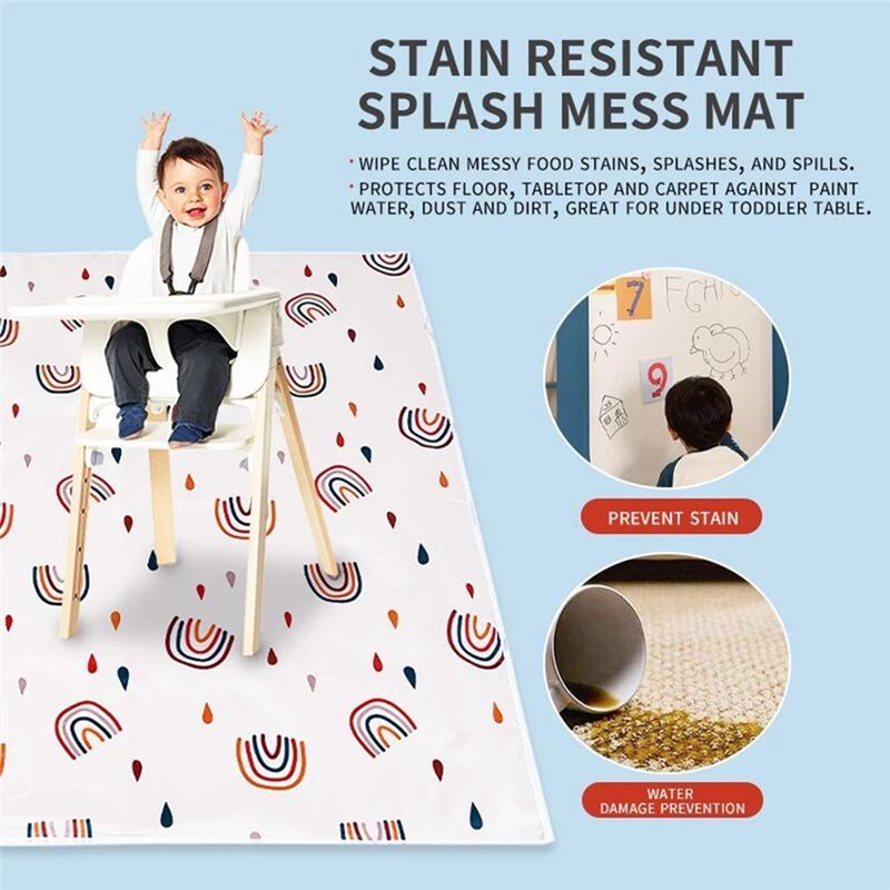 【Flash DEAL】 Tapete antiderrap - Highchair Splash Mat avaliação e preço