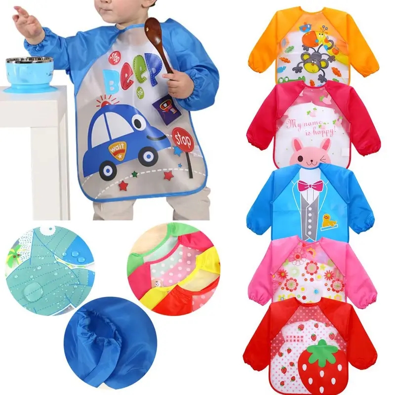 Babadores de bebê de manga lon - Baby Food Quantity avaliação e preço