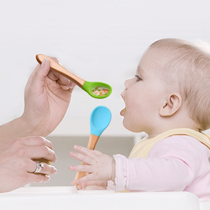 2 pçs/set bebê colher de silic - Baby Food Dispensing Spoon avaliação e preço