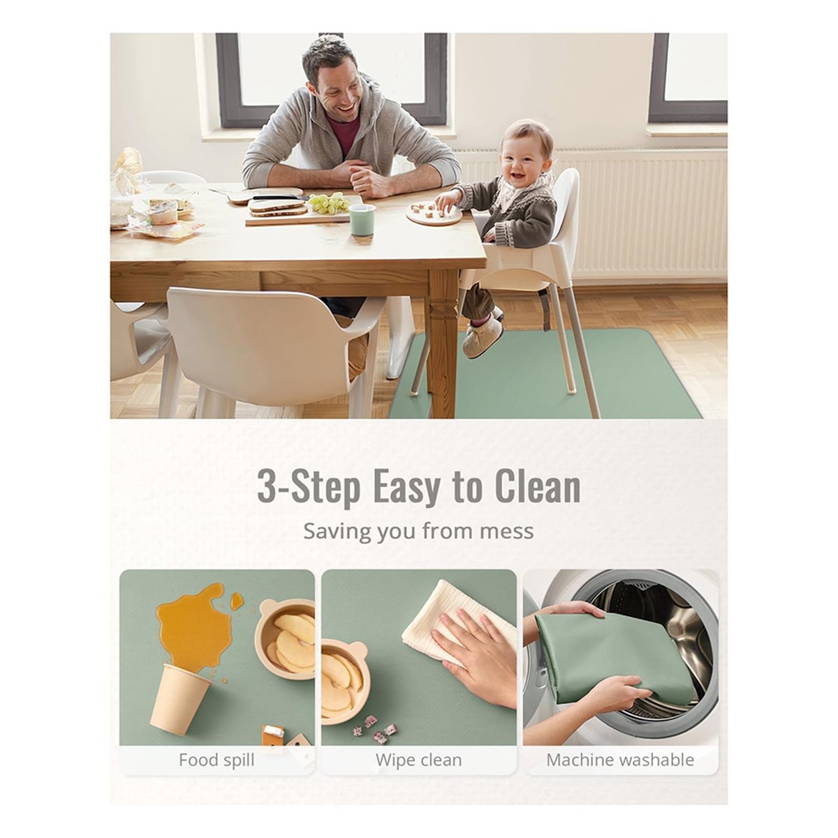 【OFERTA DE CONTAGÊM REGRESSIVO - Highchair Splash Mat avaliação e preço