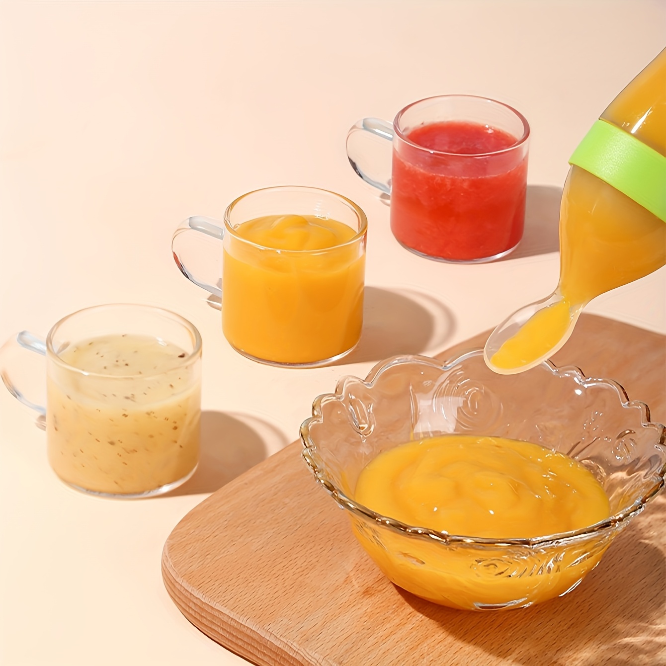 9 talheres de alimentação dos  - Baby Food Dispensing Spoon avaliação e preço