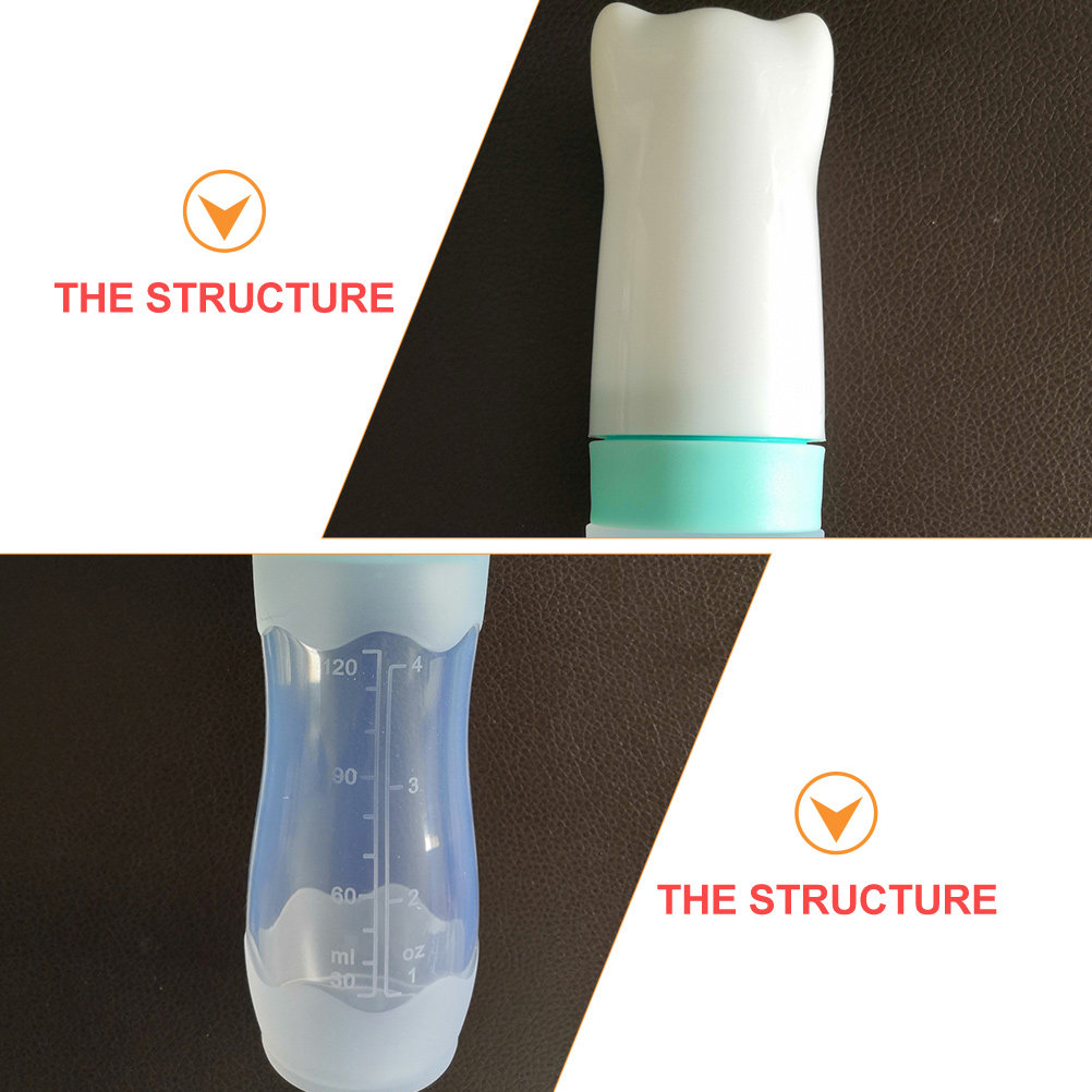 Mamadeira de Silicone 120ml co - Baby Food Dispensing Spoon avaliação e preço